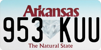 AR license plate 953KUU