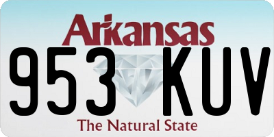 AR license plate 953KUV