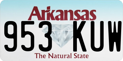AR license plate 953KUW