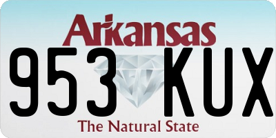 AR license plate 953KUX