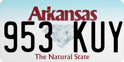 AR license plate 953KUY
