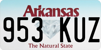 AR license plate 953KUZ
