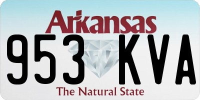 AR license plate 953KVA