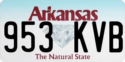 AR license plate 953KVB