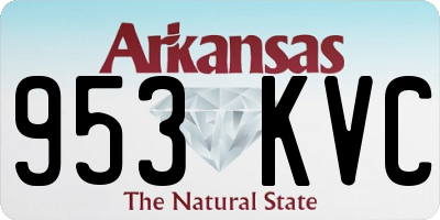 AR license plate 953KVC