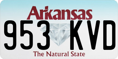 AR license plate 953KVD