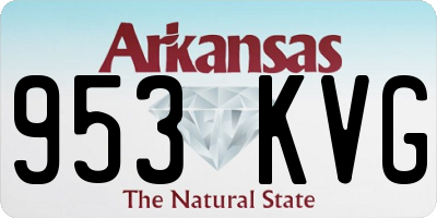 AR license plate 953KVG