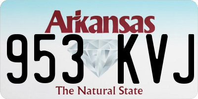 AR license plate 953KVJ