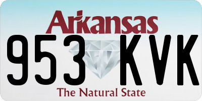 AR license plate 953KVK