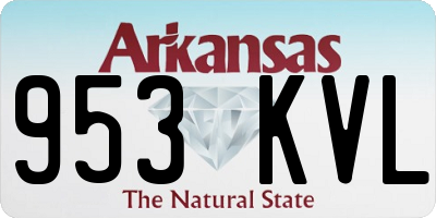 AR license plate 953KVL