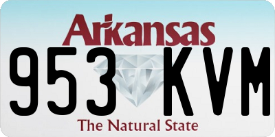 AR license plate 953KVM