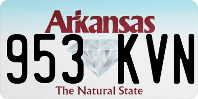 AR license plate 953KVN