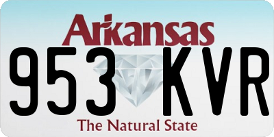 AR license plate 953KVR