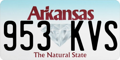 AR license plate 953KVS