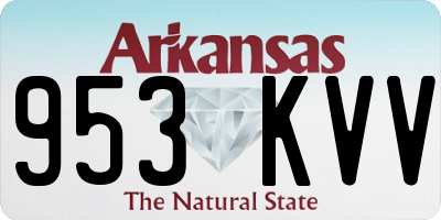 AR license plate 953KVV