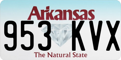 AR license plate 953KVX