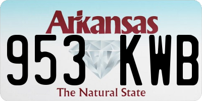AR license plate 953KWB