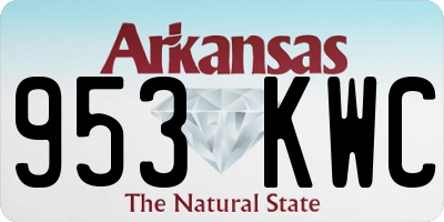 AR license plate 953KWC