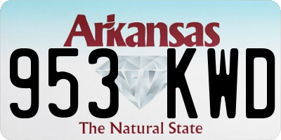 AR license plate 953KWD