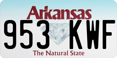 AR license plate 953KWF
