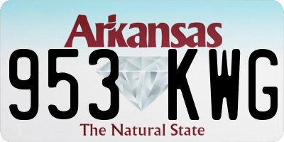 AR license plate 953KWG