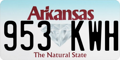 AR license plate 953KWH