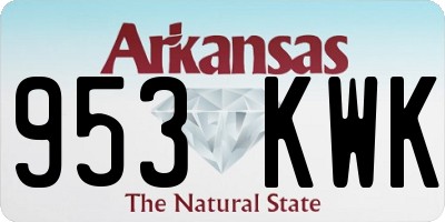 AR license plate 953KWK