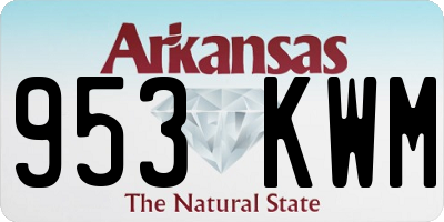 AR license plate 953KWM