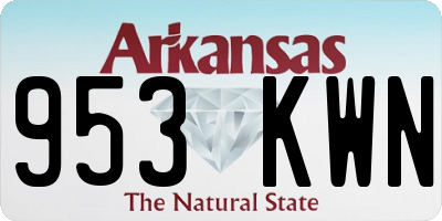 AR license plate 953KWN