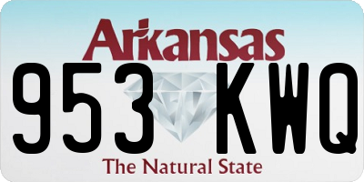AR license plate 953KWQ