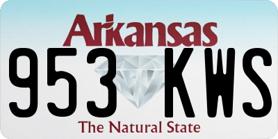 AR license plate 953KWS