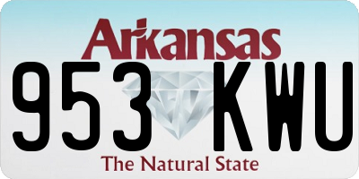 AR license plate 953KWU