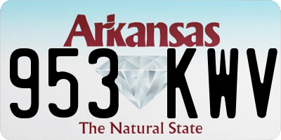 AR license plate 953KWV