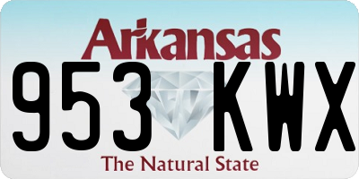AR license plate 953KWX