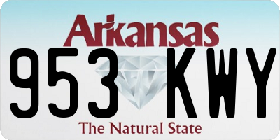 AR license plate 953KWY