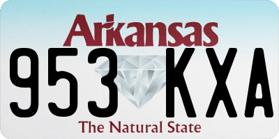 AR license plate 953KXA