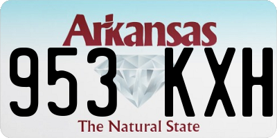 AR license plate 953KXH