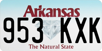 AR license plate 953KXK