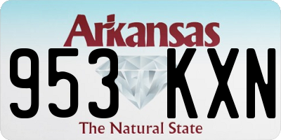 AR license plate 953KXN