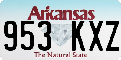 AR license plate 953KXZ