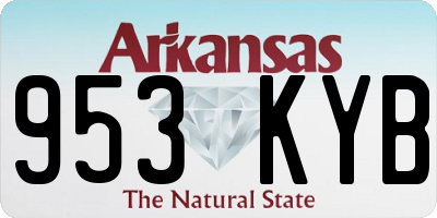 AR license plate 953KYB