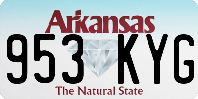 AR license plate 953KYG
