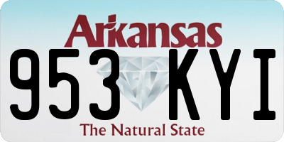 AR license plate 953KYI