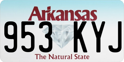 AR license plate 953KYJ
