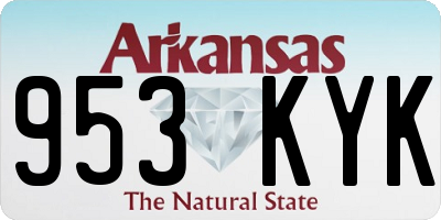 AR license plate 953KYK
