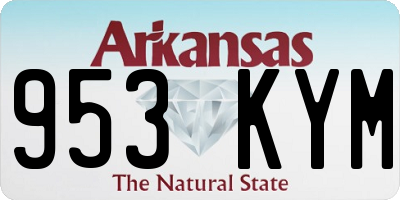 AR license plate 953KYM