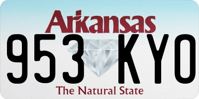 AR license plate 953KYO