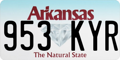 AR license plate 953KYR