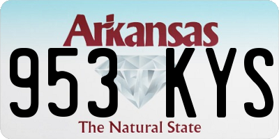 AR license plate 953KYS