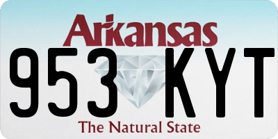 AR license plate 953KYT